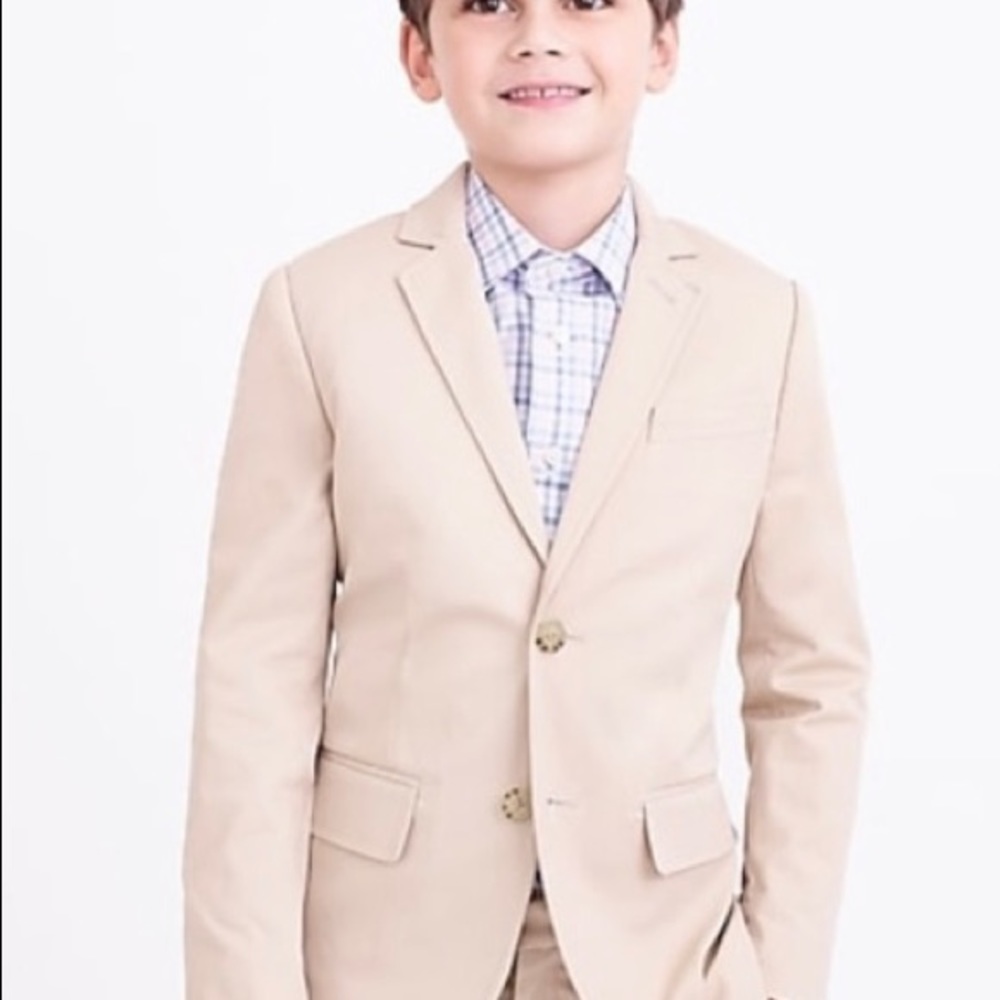Classic boys khaki suit by JCrew crewcuts from The Thompson collection